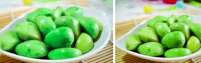 泡蒜头变成绿色的原因-绿色素